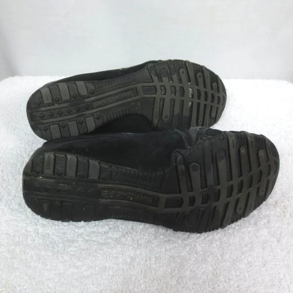 Skechers Shoes Black Striped Leather Textile Slip-ins Casual Sneakers Size 8.5 - Picture 7 of 10